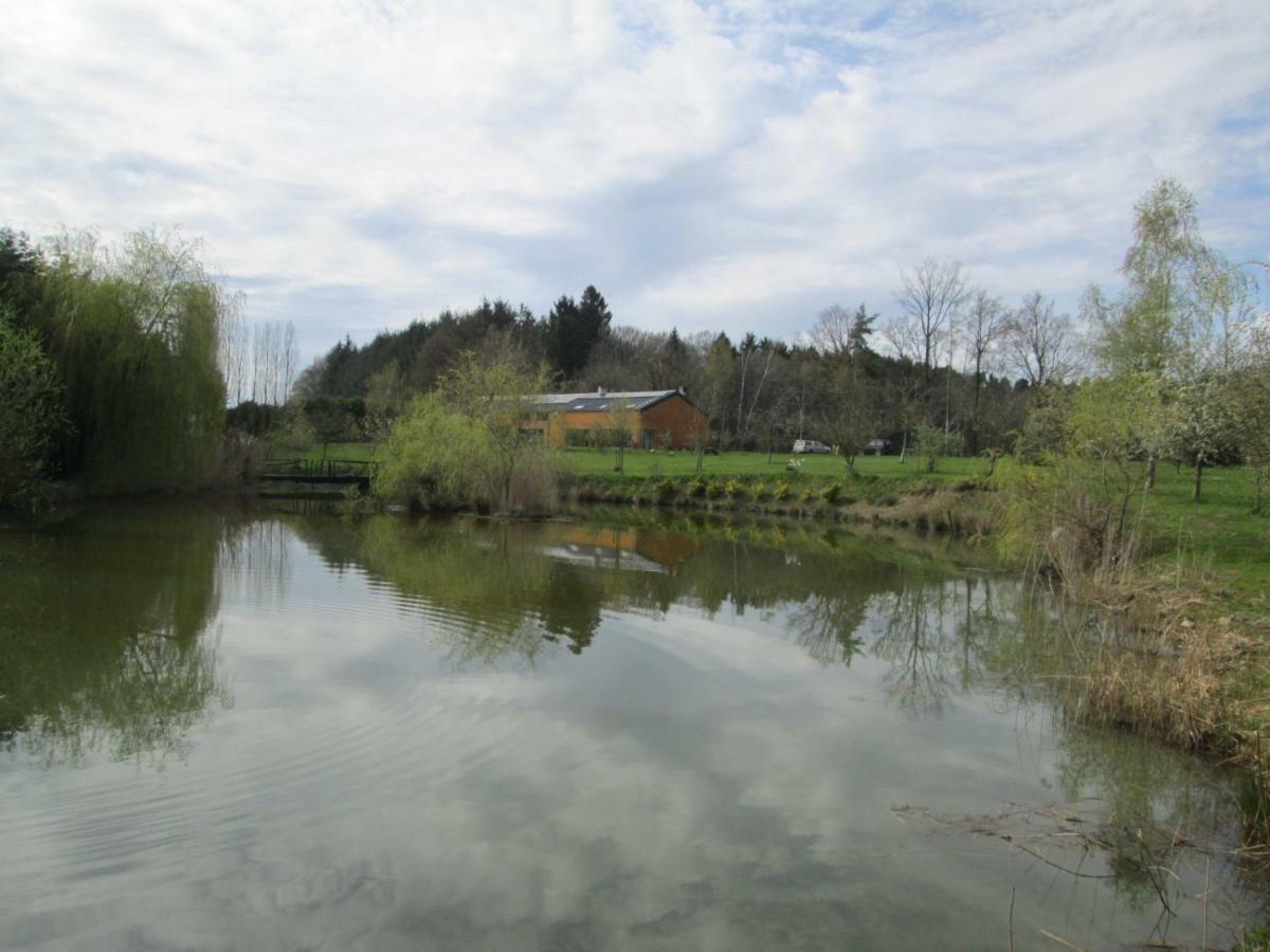 Florennes Gite Neuf 150 M2 Devant Un Grand Lac Prive De 2 Hectares Poissonneux Au Milieu Des Bois Exteriér fotografie