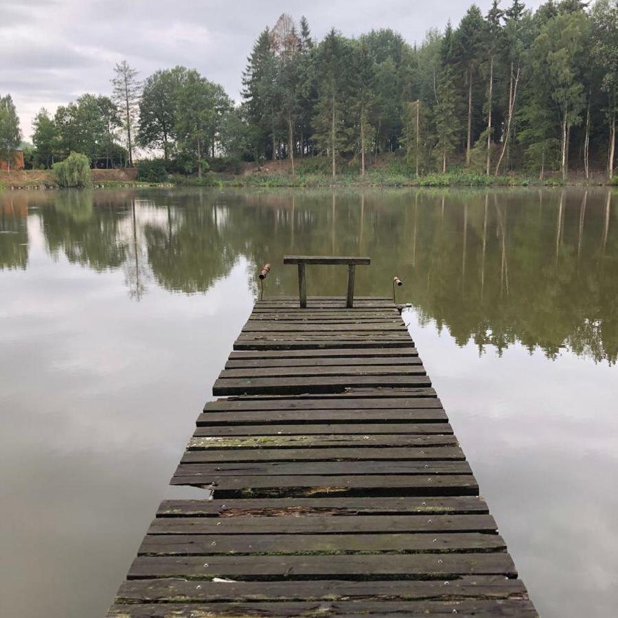 Florennes Gite Neuf 150 M2 Devant Un Grand Lac Prive De 2 Hectares Poissonneux Au Milieu Des Bois Exteriér fotografie